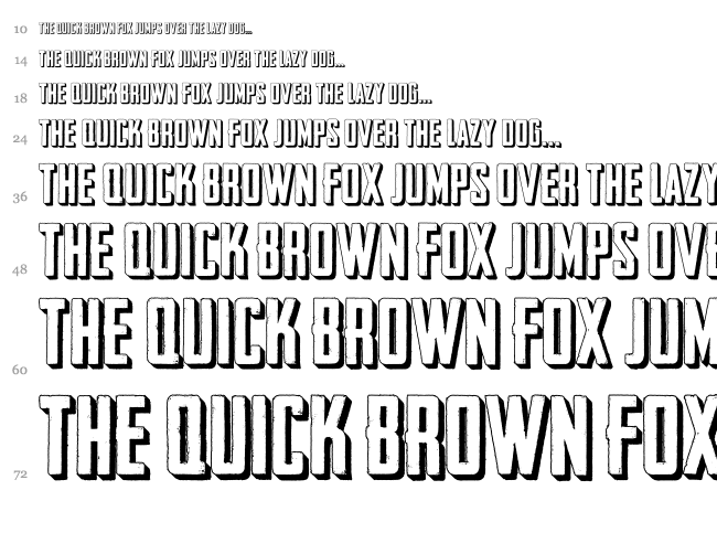 Outliner No.45 font waterfall
